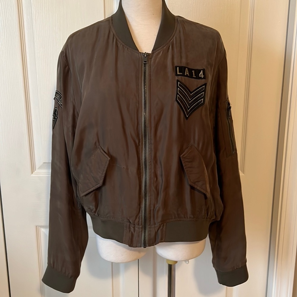 Rails sage military quilted jacket sz Medium